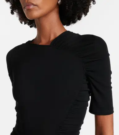 Victoria Beckham Ruched crêpe jersey maxi dress | Thumbnail 4