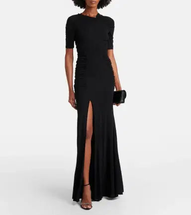 Victoria Beckham Ruched crêpe jersey maxi dress | Thumbnail 5