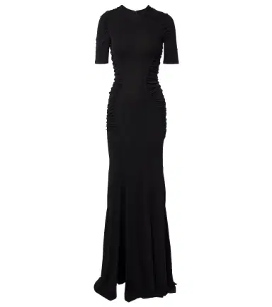 Victoria Beckham Ruched crêpe jersey maxi dress | Thumbnail 1