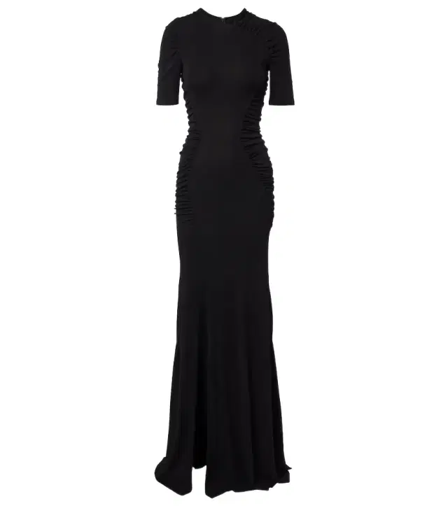 Victoria Beckham Ruched crêpe jersey maxi dress