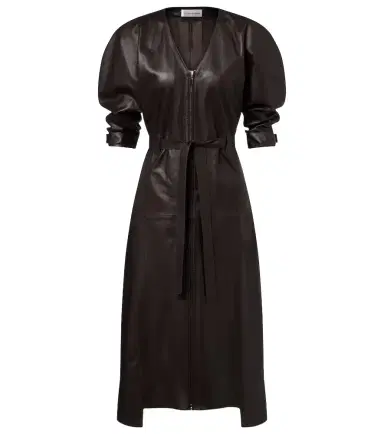 Victoria Beckham Leather midi dress | Thumbnail 1
