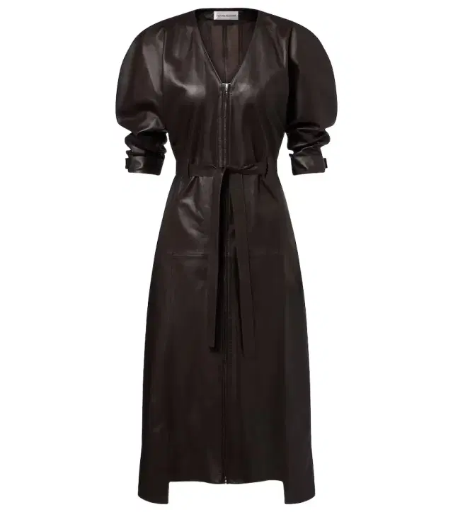Victoria Beckham Leather midi dress