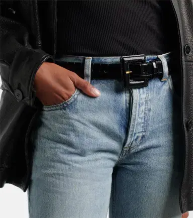Nour Hammour Soma croc-effect leather belt | Thumbnail 3