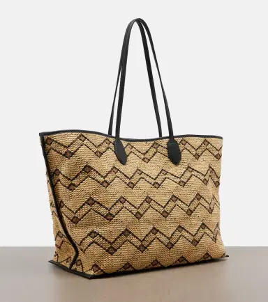 Valentino Garavani VLogo Large raffia-effect tote bag | Thumbnail 2 Valentino Garavani VLogo Large raffia-effect tote bag | Thumbnail 2