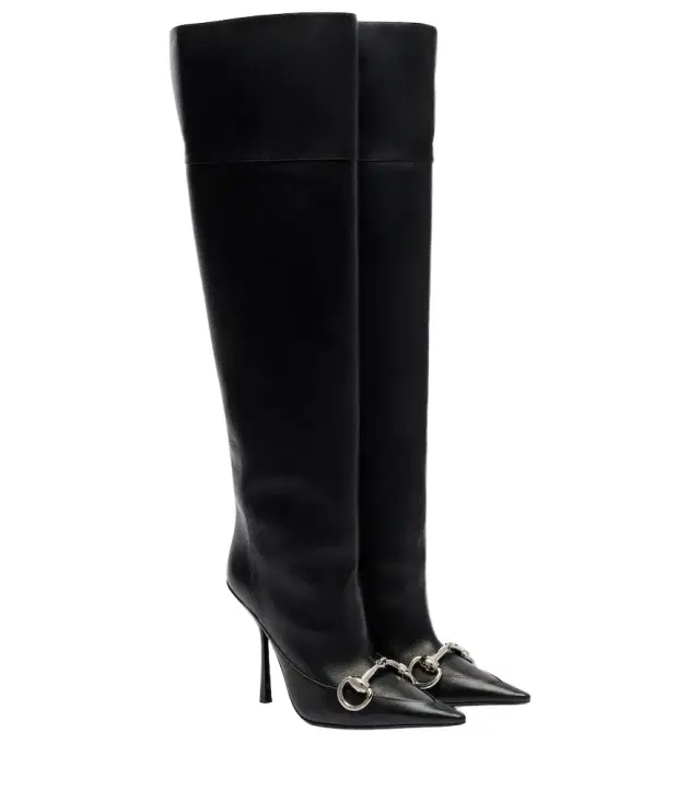 Gucci Boulevard Horsebit leather knee-high boots