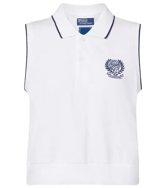Polo Ralph Lauren x Wimbledon cotton-blend piqué top