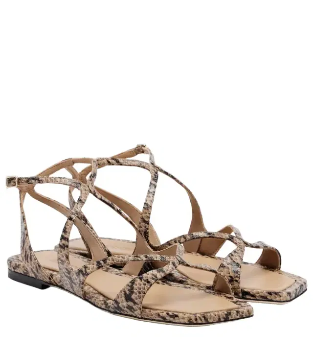 Jimmy Choo Ayla snake-effect leather sandals