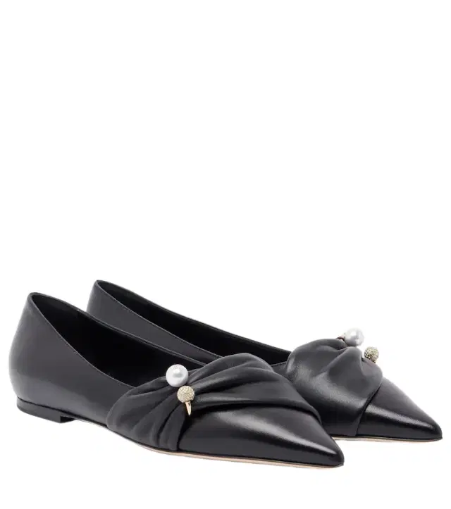Jimmy Choo Rafi embellished leather ballet flats