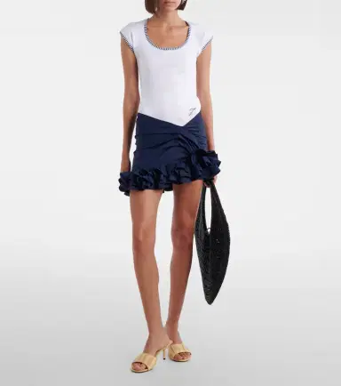 Jacquemus Playa ruffled jersey miniskirt | Thumbnail 3 Jacquemus Playa ruffled jersey miniskirt | Thumbnail 3