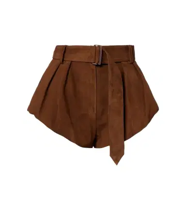 Magda Butrym Belted suede shorts | Thumbnail 1