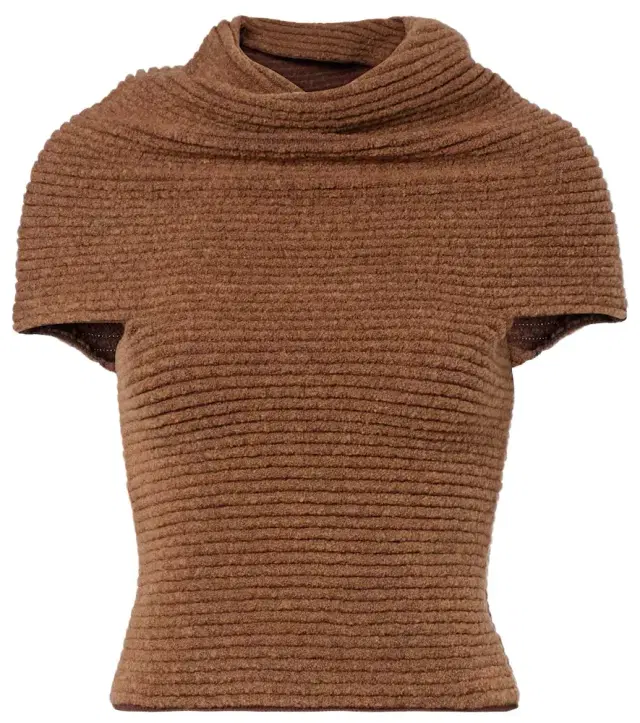 Draped knitted top