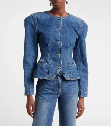 Magda Butrym Peplum denim jacket | Thumbnail 2 Magda Butrym Peplum denim jacket | Thumbnail 2