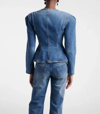 Magda Butrym Peplum denim jacket | Thumbnail 5 Magda Butrym Peplum denim jacket | Thumbnail 5