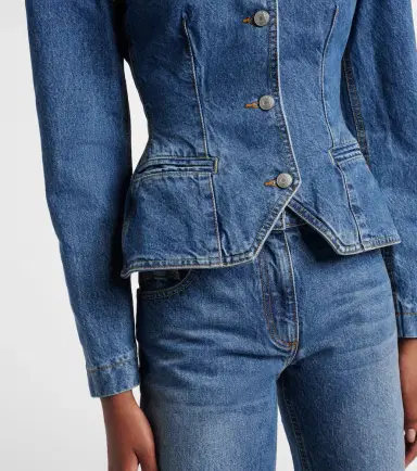 Magda Butrym Peplum denim jacket | Thumbnail 6 Magda Butrym Peplum denim jacket | Thumbnail 6