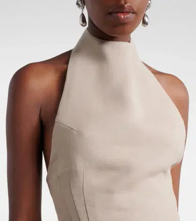 Magda Butrym Peplum floral-appliqué linen top | Thumbnail 6