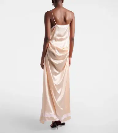 Magda Butrym Lace-trimmed silk satin slip dress | Thumbnail 2
