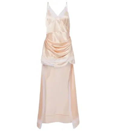 Magda Butrym Lace-trimmed silk satin slip dress | Thumbnail 1