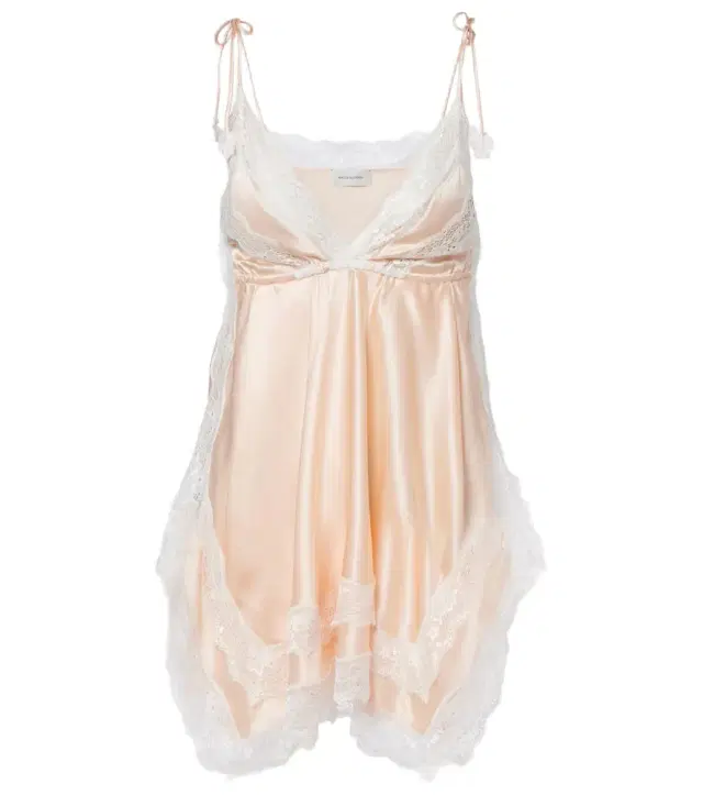 Magda Butrym Lace-trimmed silk satin camisole