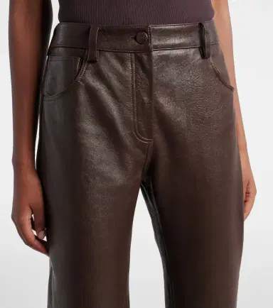 Magda Butrym Leather straight pants | Thumbnail 3 Magda Butrym Leather straight pants | Thumbnail 3