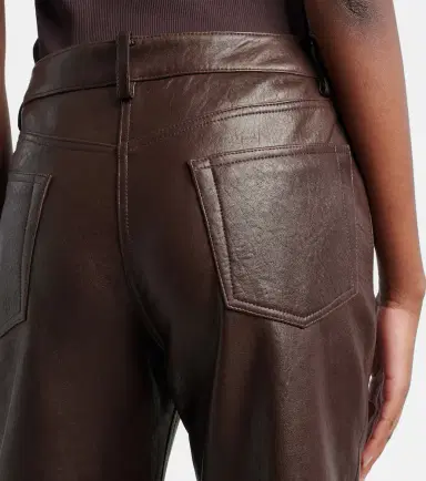 Magda Butrym Leather straight pants | Thumbnail 4 Magda Butrym Leather straight pants | Thumbnail 4