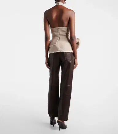 Magda Butrym Leather straight pants | Thumbnail 5 Magda Butrym Leather straight pants | Thumbnail 5