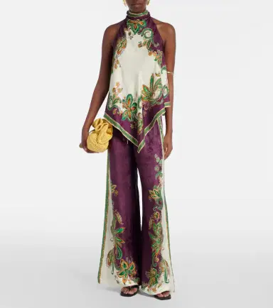 ALÉMAIS Alémais Ruthie floral halterneck top | Thumbnail 2