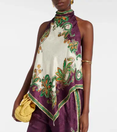 ALÉMAIS Alémais Ruthie floral halterneck top | Thumbnail 3