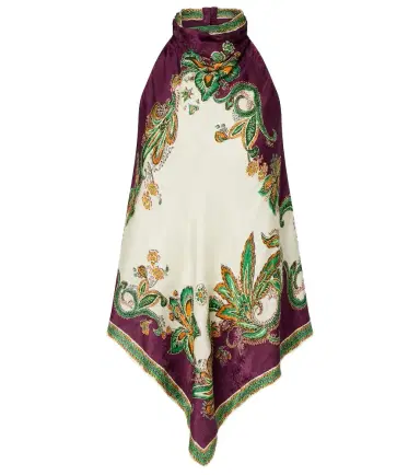 ALÉMAIS Alémais Ruthie floral halterneck top | Thumbnail 1