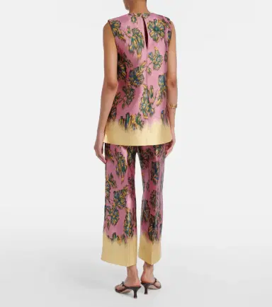 ALÉMAIS Alémais Faye floral cropped pants | Thumbnail 2