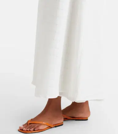ASCENO Melfi checked linen and cotton maxi dress | Thumbnail 3 ASCENO Melfi checked linen and cotton maxi dress | Thumbnail 3