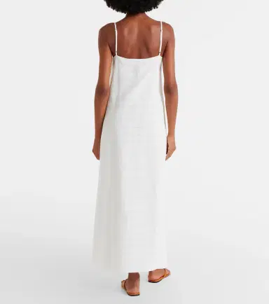 ASCENO Melfi checked linen and cotton maxi dress | Thumbnail 4 ASCENO Melfi checked linen and cotton maxi dress | Thumbnail 4