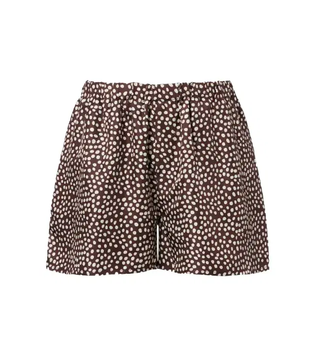 ASCENO Franca polka-dot silk charmeuse shorts