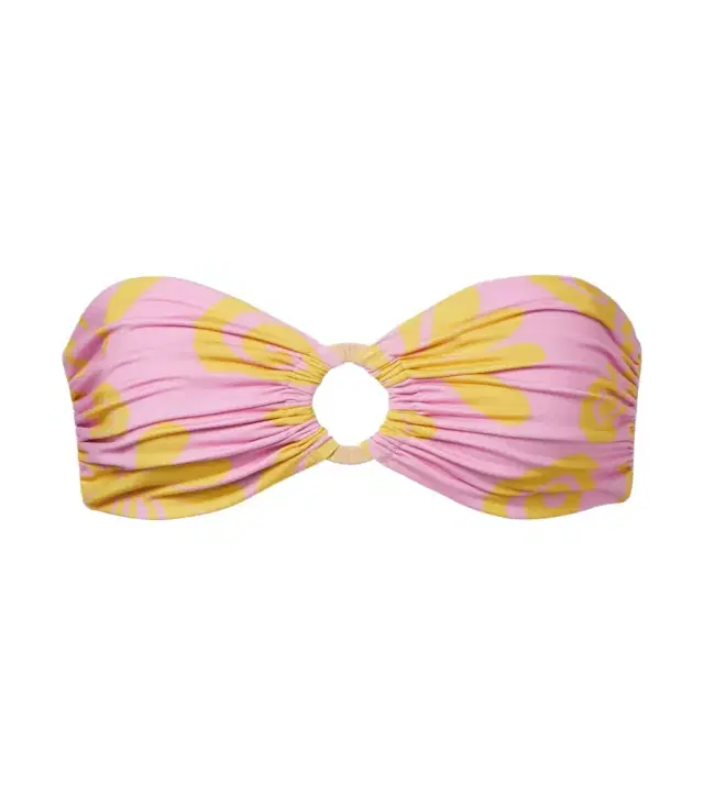 Cala de la Cruz Lulu printed bandeau bikini top