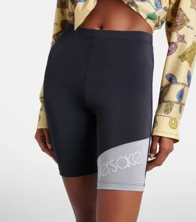 Versace Logo embroidered biker shorts | Thumbnail 3 Versace Logo embroidered biker shorts | Thumbnail 3