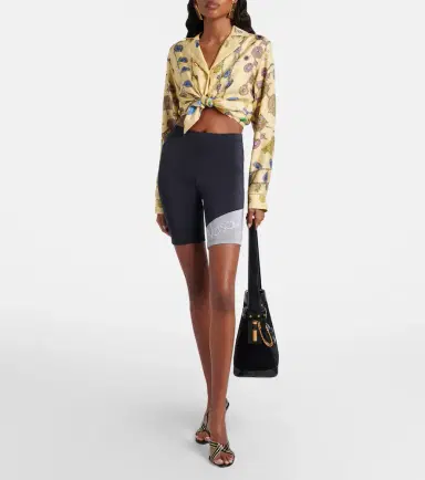 Versace Logo embroidered biker shorts | Thumbnail 5 Versace Logo embroidered biker shorts | Thumbnail 5