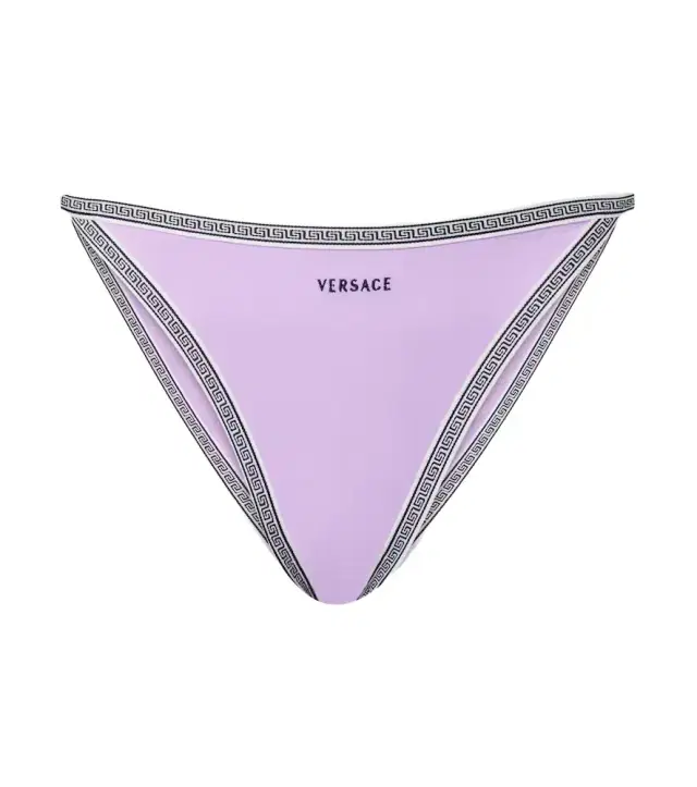 Versace Logo embroidered bikini bottoms