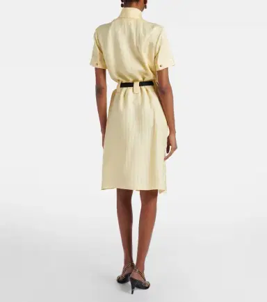 Versace Greca jacquard satin shirt dress | Thumbnail 2 Versace Greca jacquard satin shirt dress | Thumbnail 2