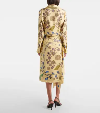 Versace Printed silk twill wrap skirt | Thumbnail 3