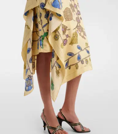 Versace Printed silk twill wrap skirt | Thumbnail 4
