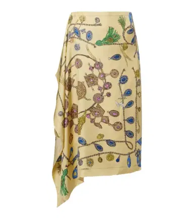 Versace Printed silk twill wrap skirt | Thumbnail 1