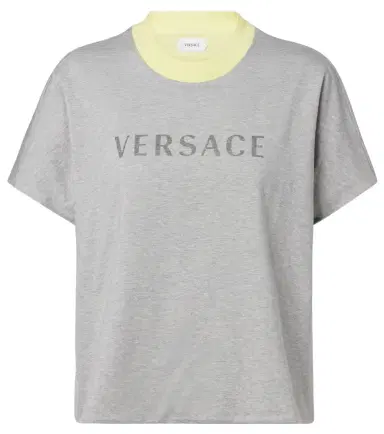 Versace Reversible cotton jersey T-shirt | Thumbnail 1
