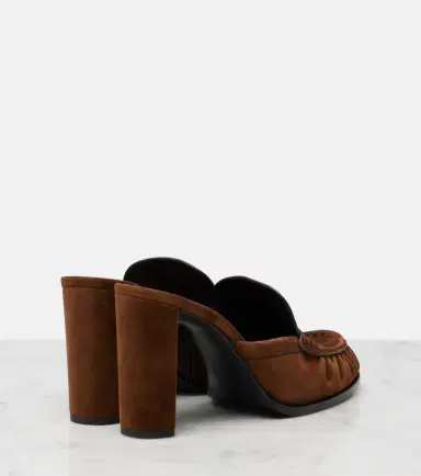 Saint Laurent Le Loafer Cassandre suede mules | Thumbnail 4
