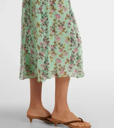 Ulla Johnson Celestina floral silk chiffon midi dress | Thumbnail 4