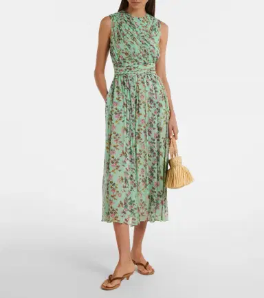 Ulla Johnson Celestina floral silk chiffon midi dress | Thumbnail 5