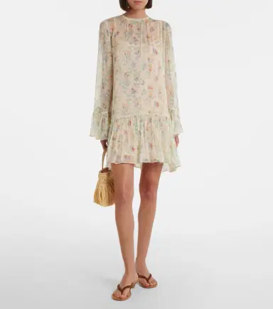 Ulla Johnson Emmeline floral silk chiffon minidress | Thumbnail 4 Ulla Johnson Emmeline floral silk chiffon minidress | Thumbnail 4