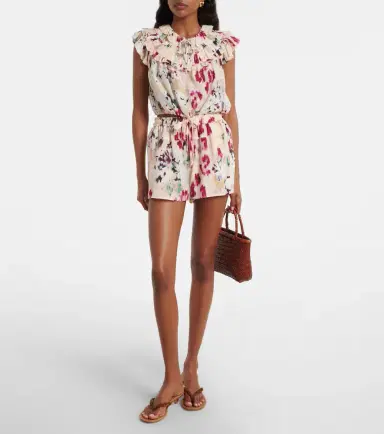 Ulla Johnson Eleonore floral ruffled silk crop top | Thumbnail 2 Ulla Johnson Eleonore floral ruffled silk crop top | Thumbnail 2