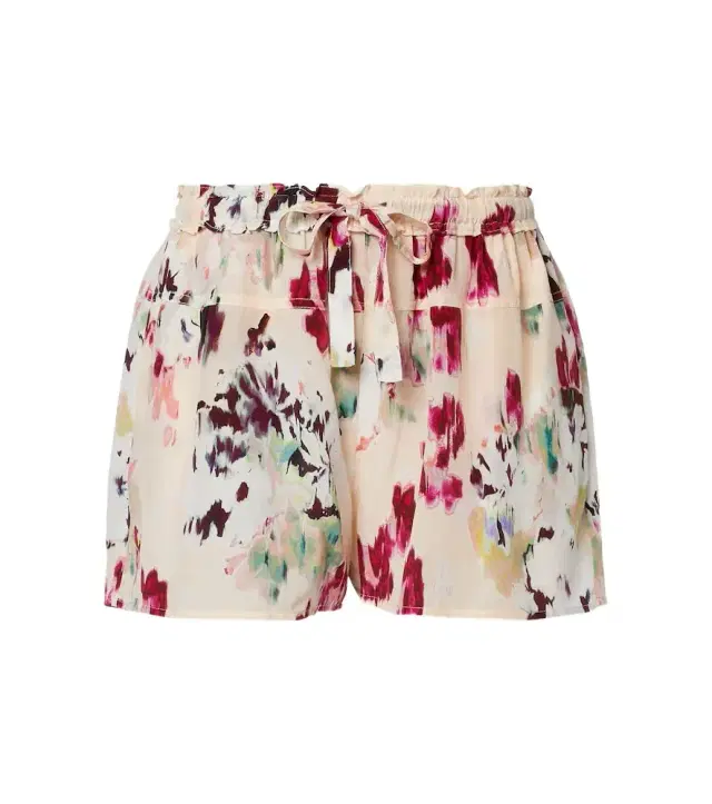Aurielle floral silk shorts