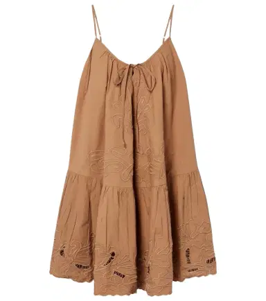 Juliet Dunn Embroidered cotton minidress | Thumbnail 1