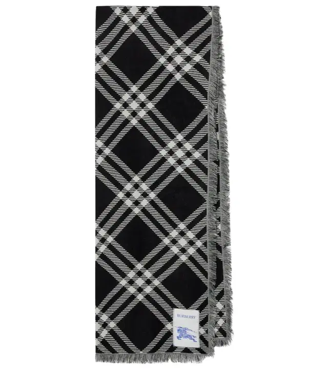 Burberry Check wool and silk scarf