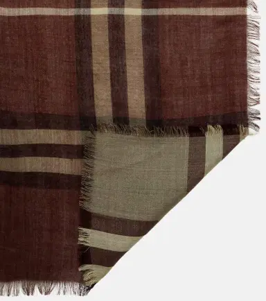 Burberry Check wool and silk scarf | Thumbnail 3